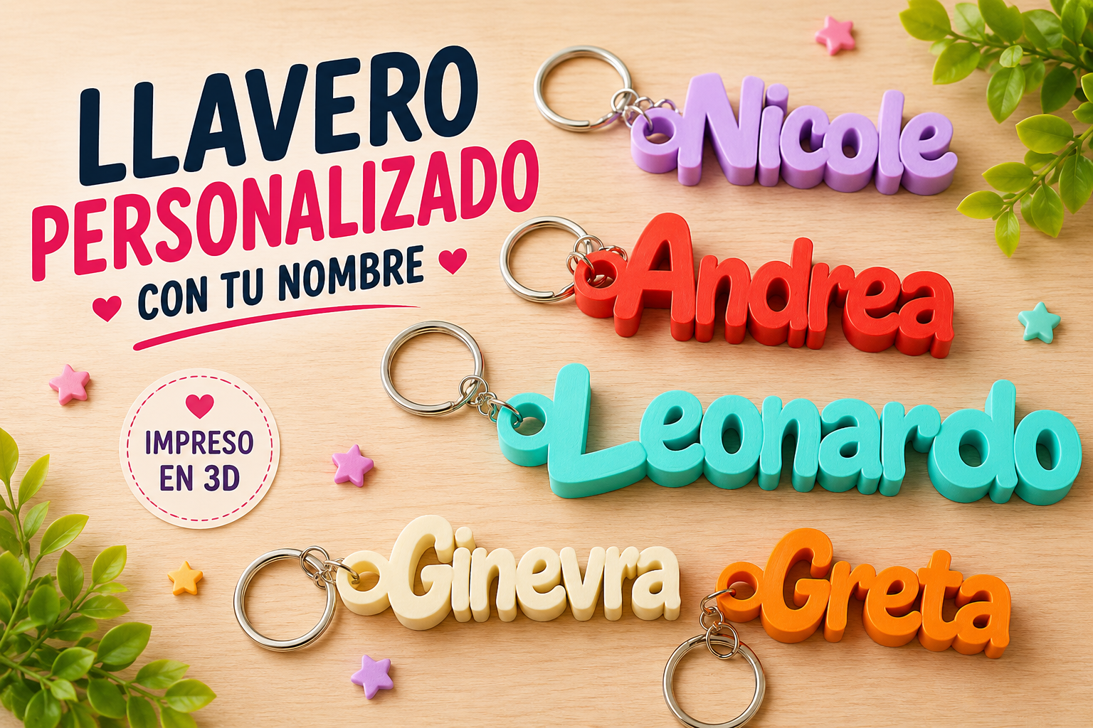 Llavero Personalizado con Nombre | Etiqueta para Mochila, Bolso, Estuche o Llaves