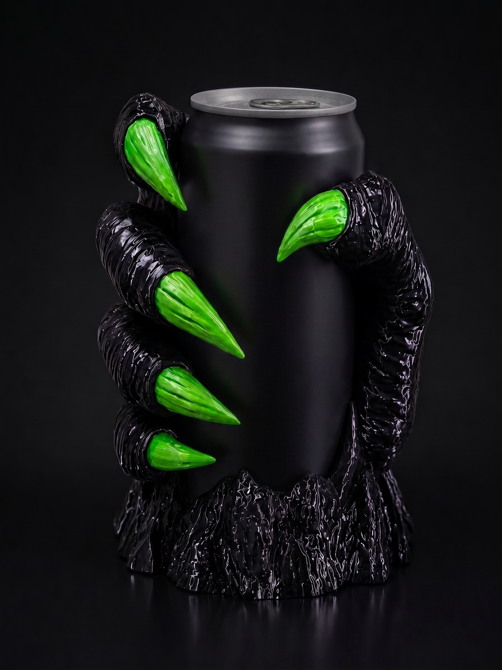 Soporte para Lata de 470 ml con Garra Gótica | Portabebidas Decorativo para Escritorio, Gaming y Regalo Original