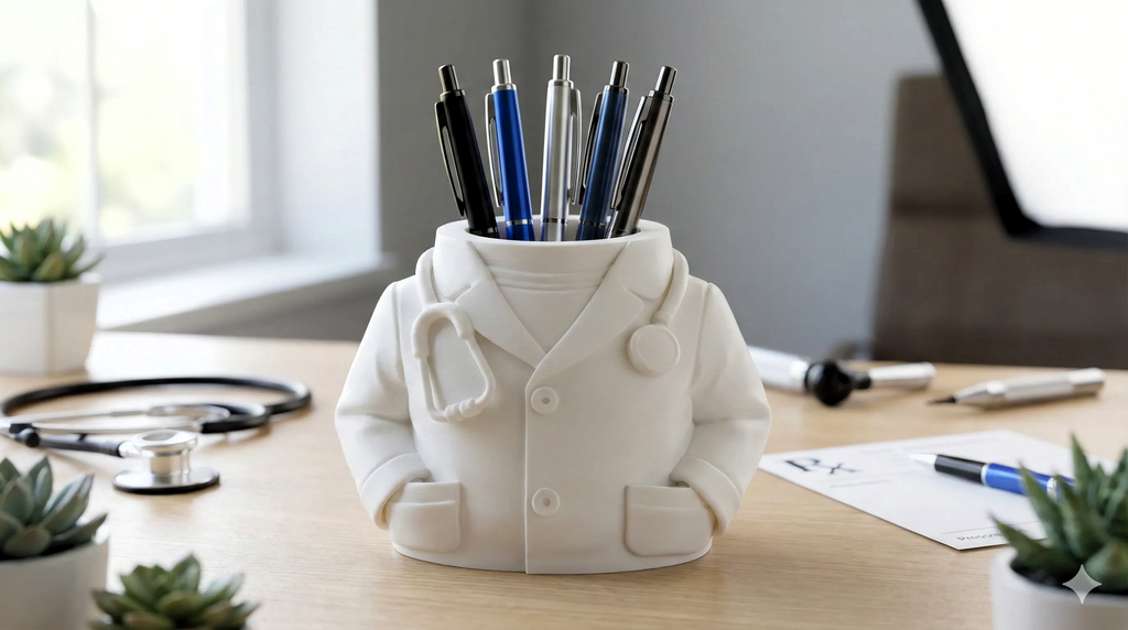 Portalápices Busto Médico | Regalo Original para Médicos y Enfermeras
