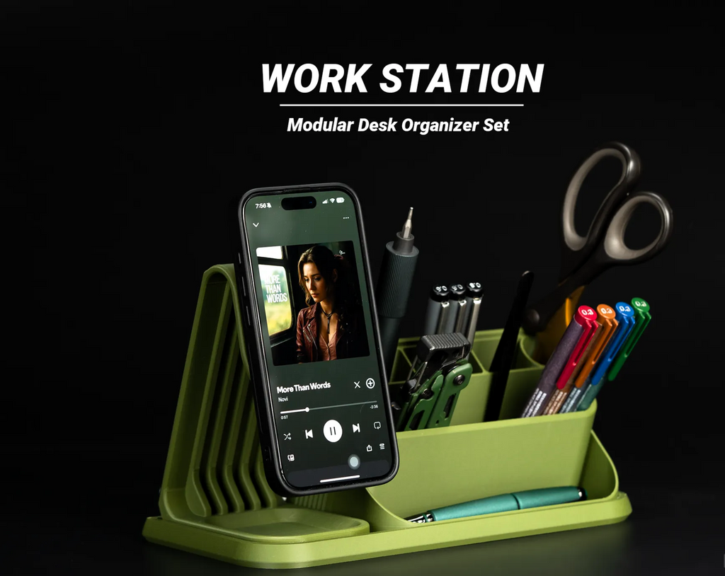 Organizador de Escritorio con Soporte para Móvil y Auriculares
