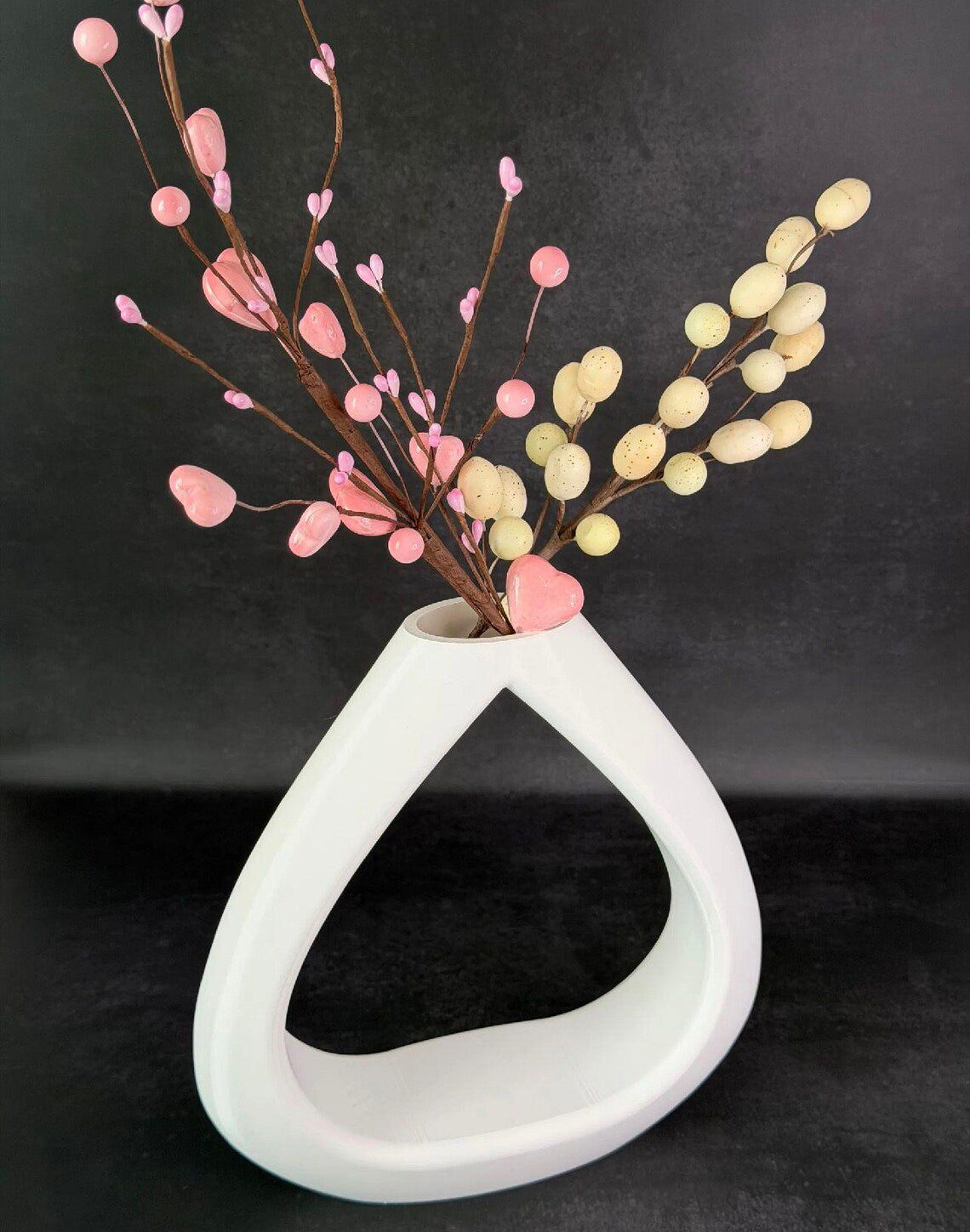 Jarrón Decorativo Gota con Portavelas para Flores Secas