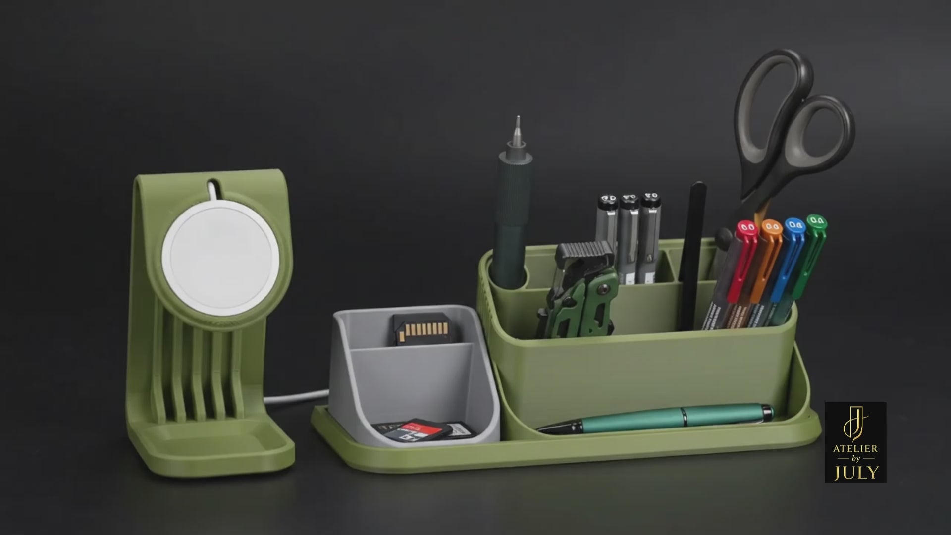 Organizador de Escritorio con Soporte para Móvil y Auriculares
