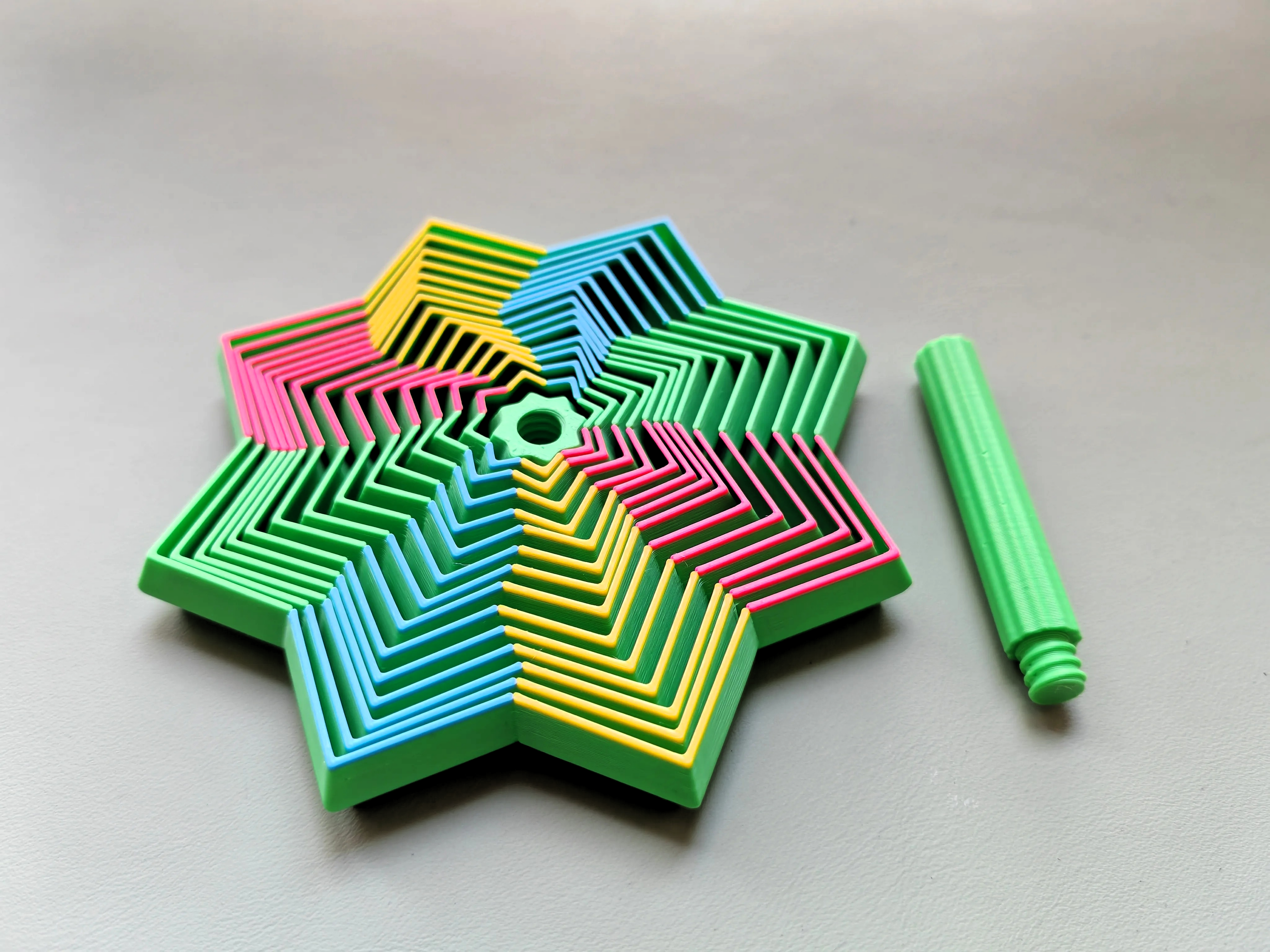 Fidget Toy Mecánico con Clic | Juguete Antiestrés de Escritorio con Mango Desmontable