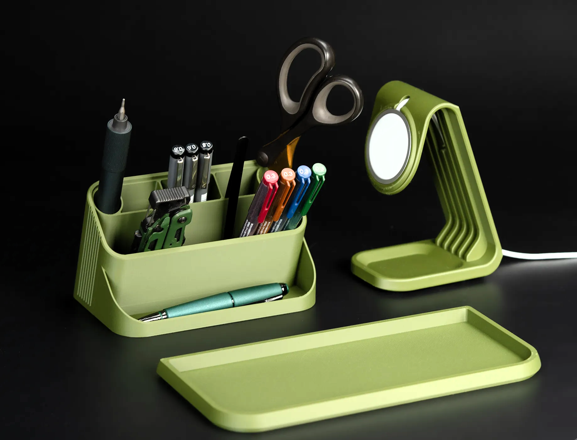 Organizador de Escritorio con Soporte para Móvil y Auriculares