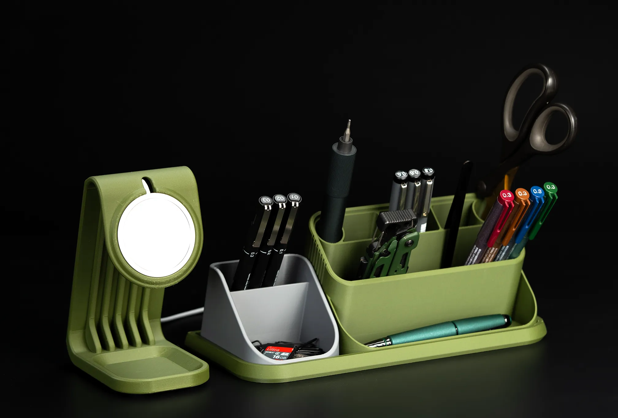 Organizador de Escritorio con Soporte para Móvil y Auriculares