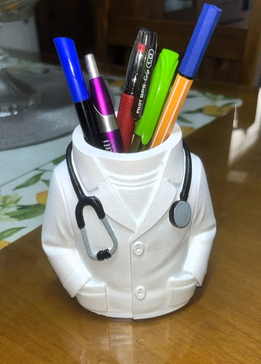 Portalápices Busto Médico | Regalo Original para Médicos y Enfermeras
